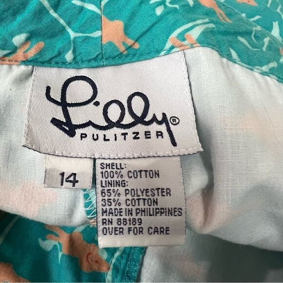 Lilly Pulitzer vintage fish pants. Size 14 - Picture 6 of 6